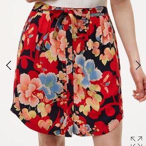 NWT Tropic Tie Waist Button Skirt